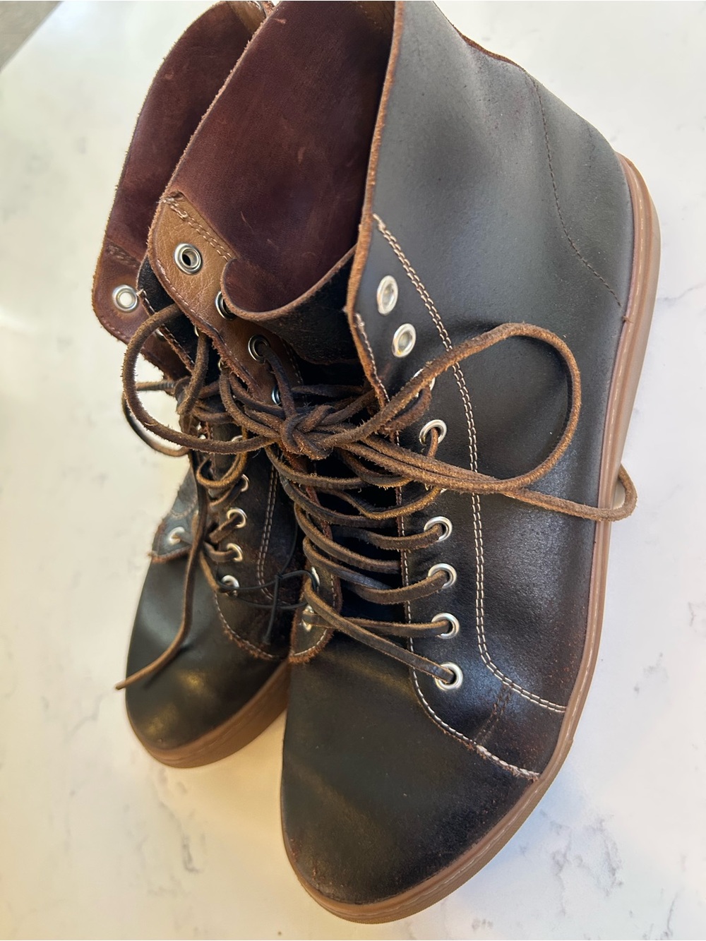 Thursday Boots Men’s Brown Leather High Top Sneakers Boots Size 11.5 US Casual - Picture 6 of 11